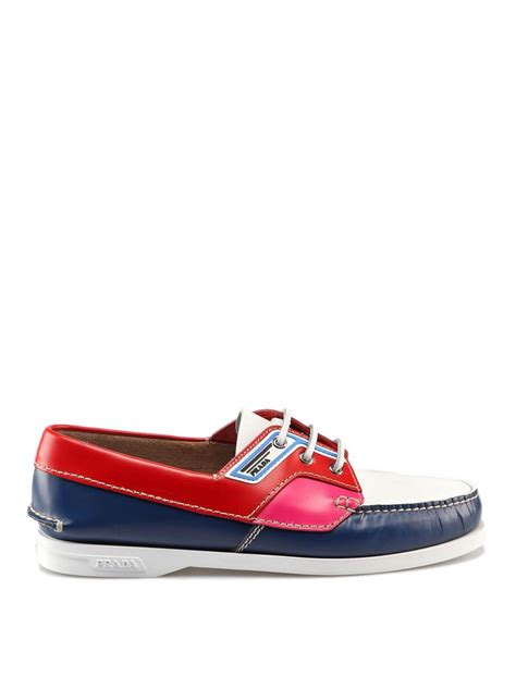 prada leather boat shoes